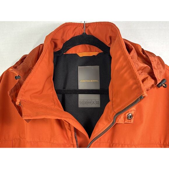 Johnston & Murphy Men's Jacket Size L Rust Orange Soft Shell - Picture 3 of 16